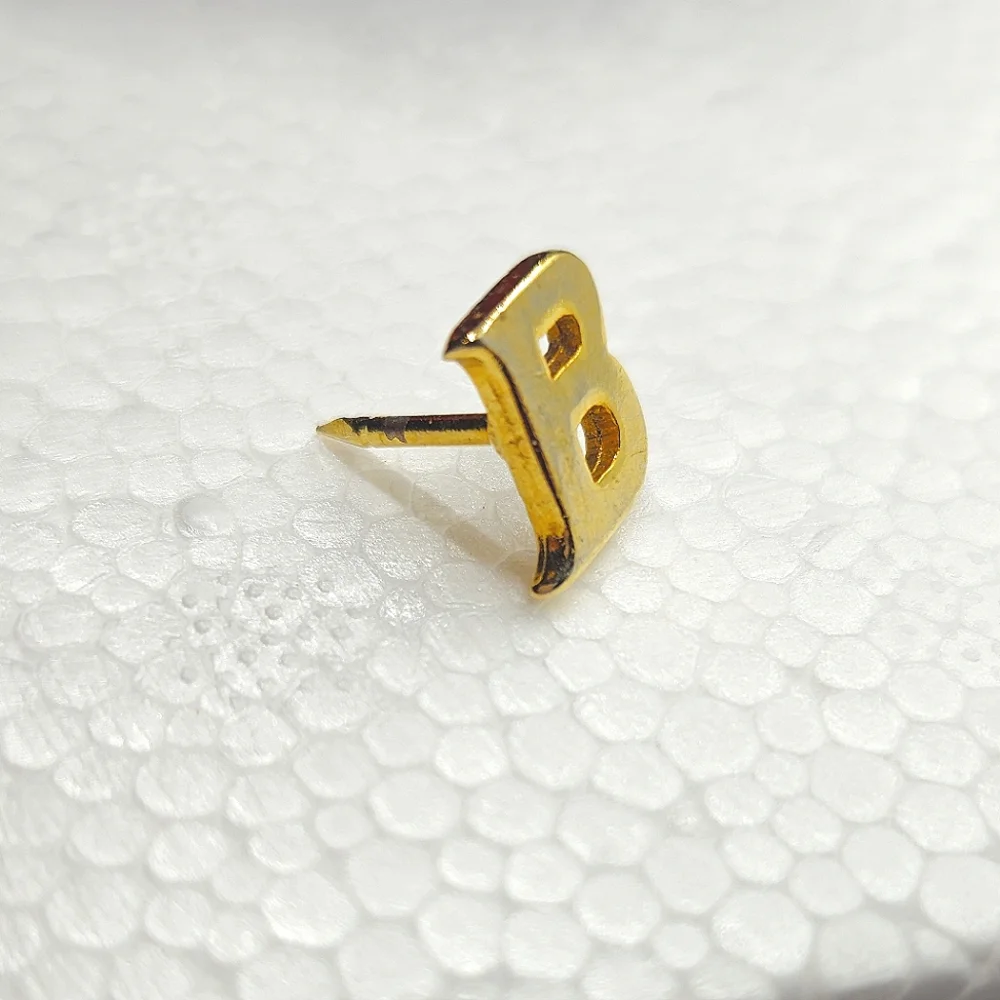 Vintage Avedon Letter B Gold Lapel Pin or Brooch Initial Letter B Designer Pin